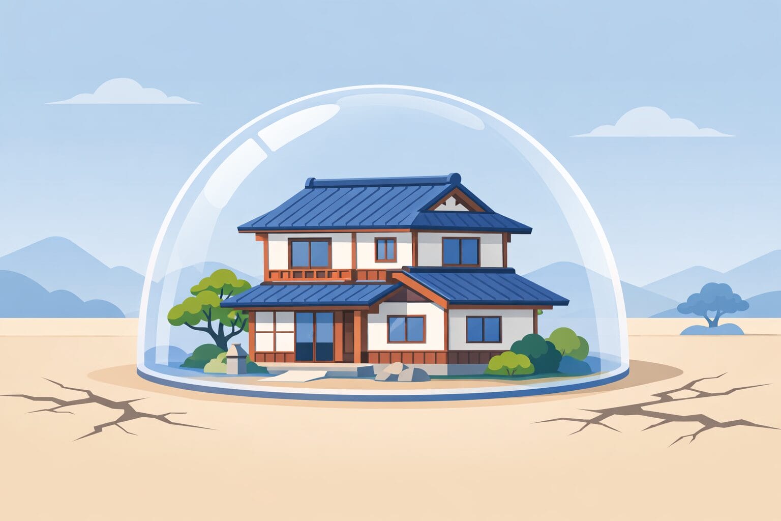 地震への備えとして住まいを守る地震保険のイメージ
