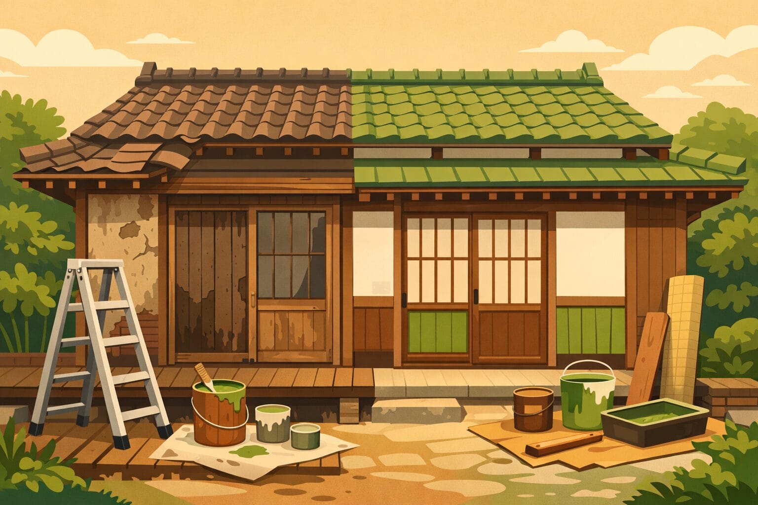 リフォームを前提に中古住宅を検討するイメージ