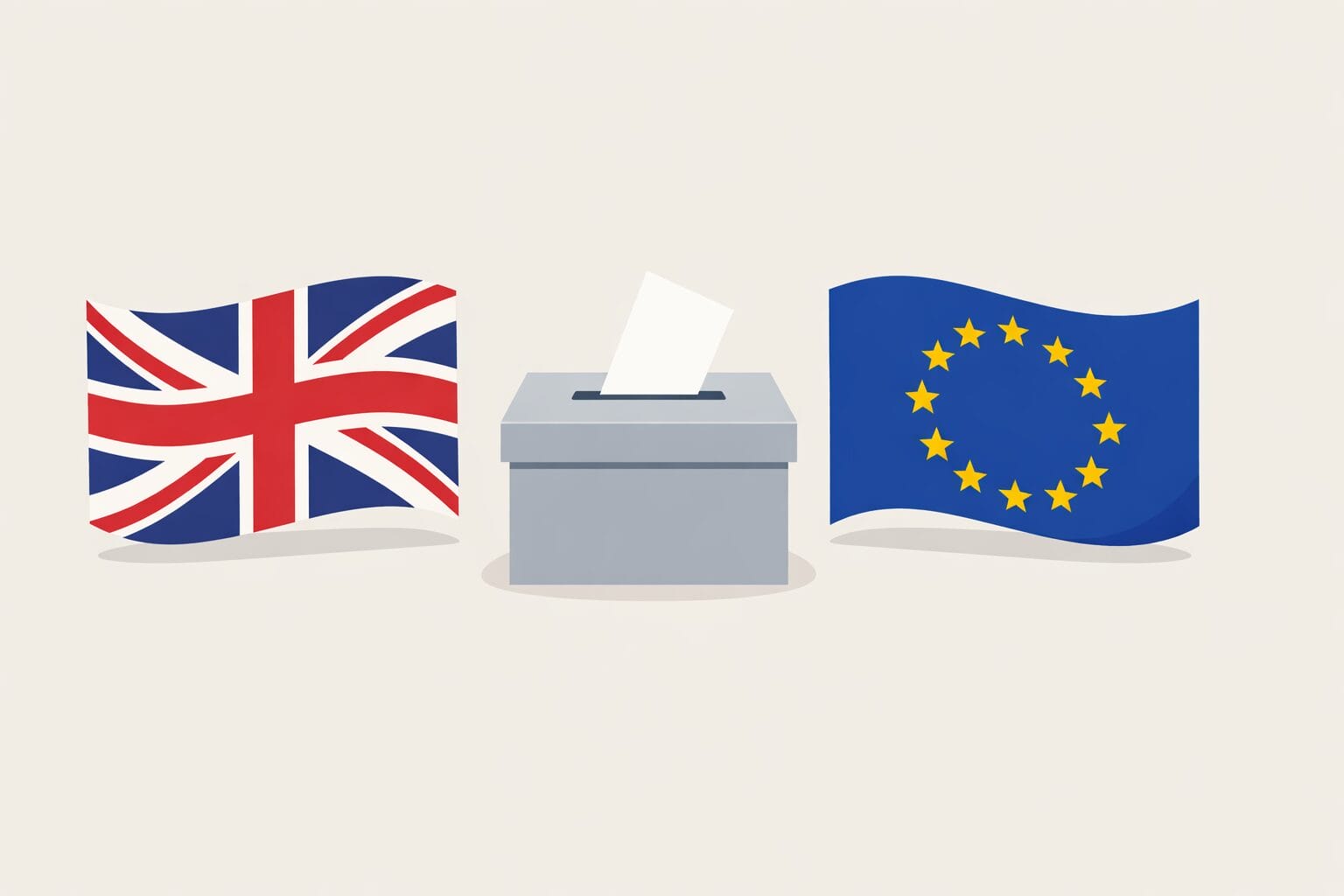 イギリスのEU離脱と解散総選挙をイメージした図