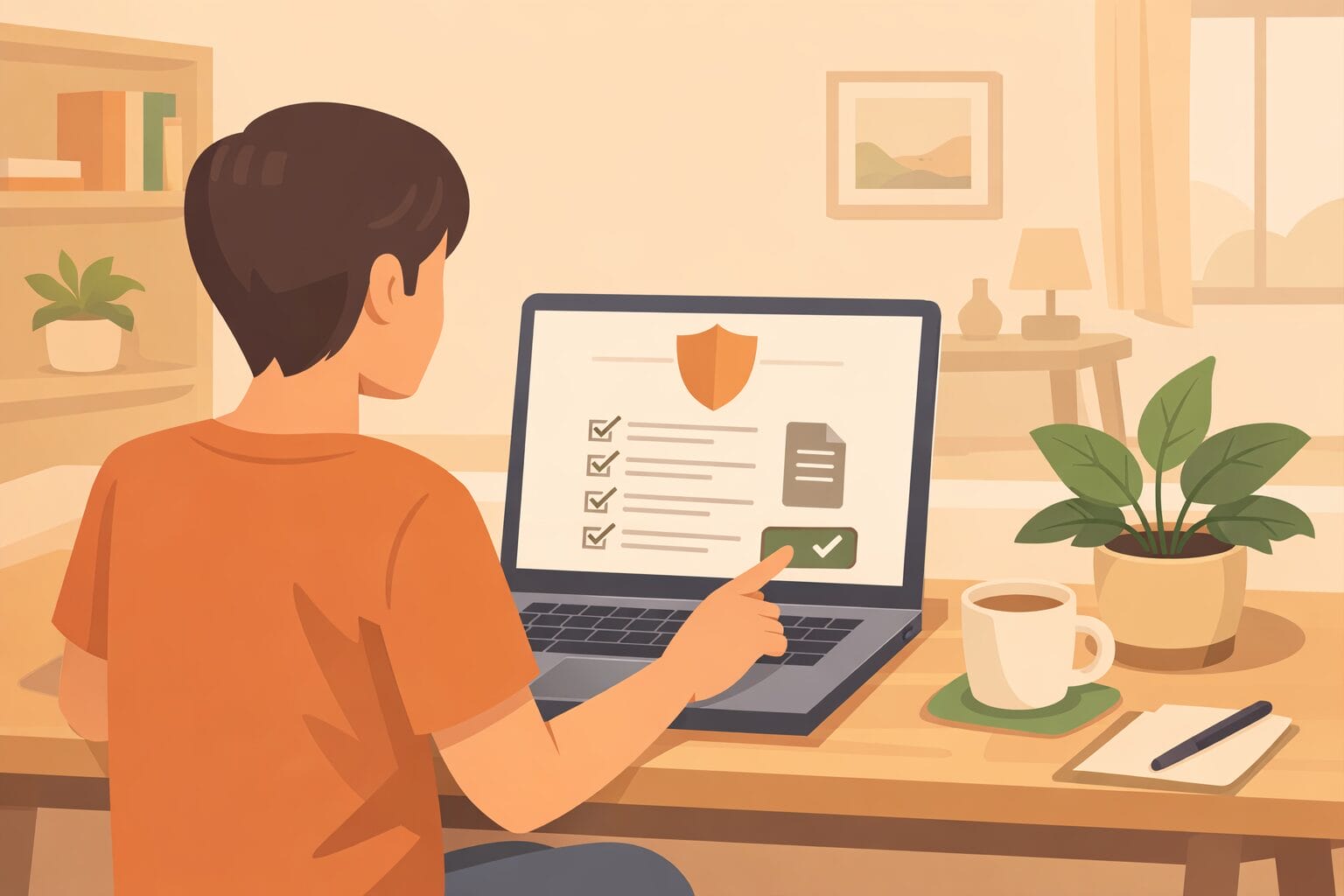 住宅ローンの団信の手続きをインターネットで行うイメージ