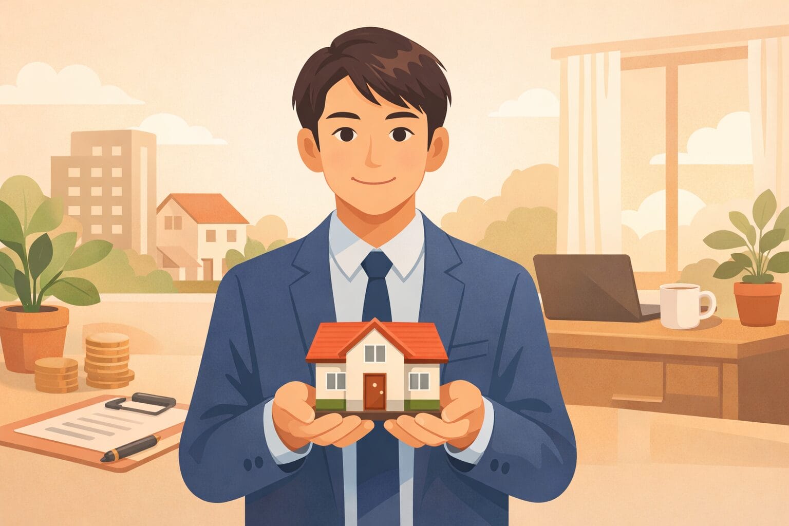 住宅ローンを検討する派遣社員のイメージ