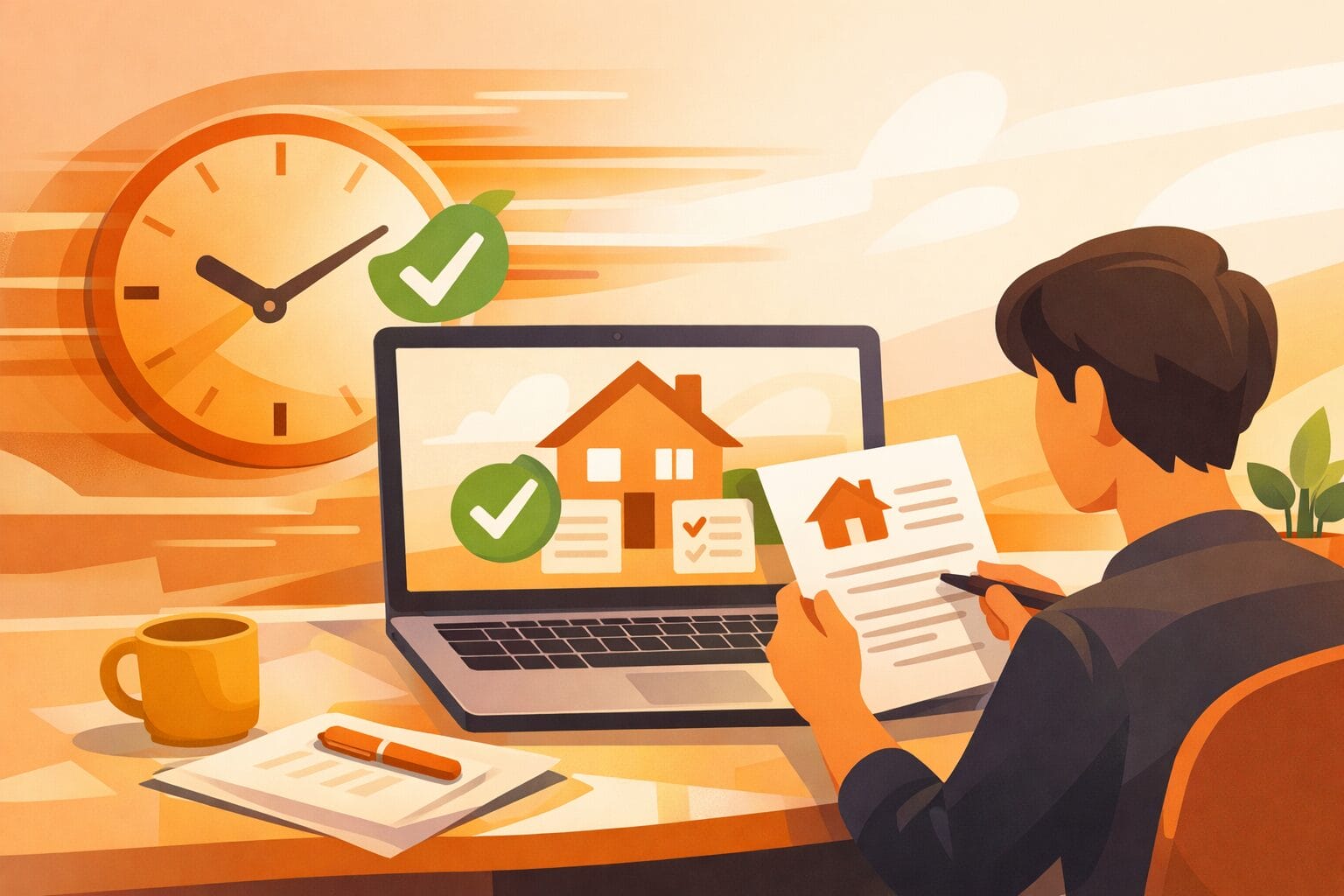 AIによる最短60分の住宅ローン仮審査のイメージ