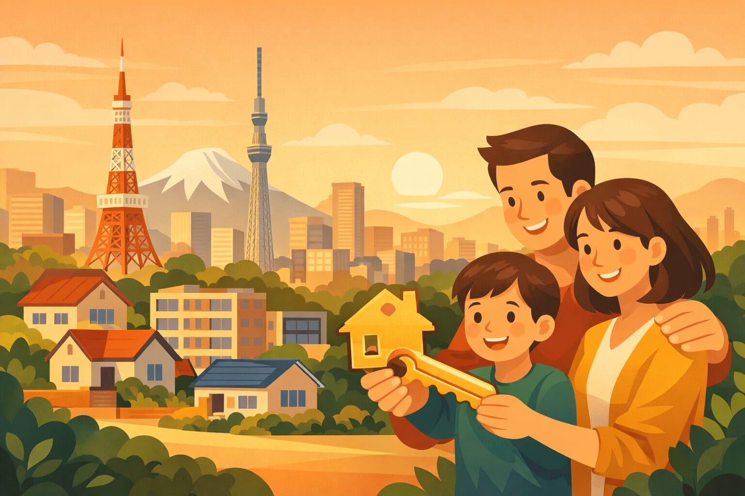 東京都でフラット35を利用して住宅を購入するイメージ