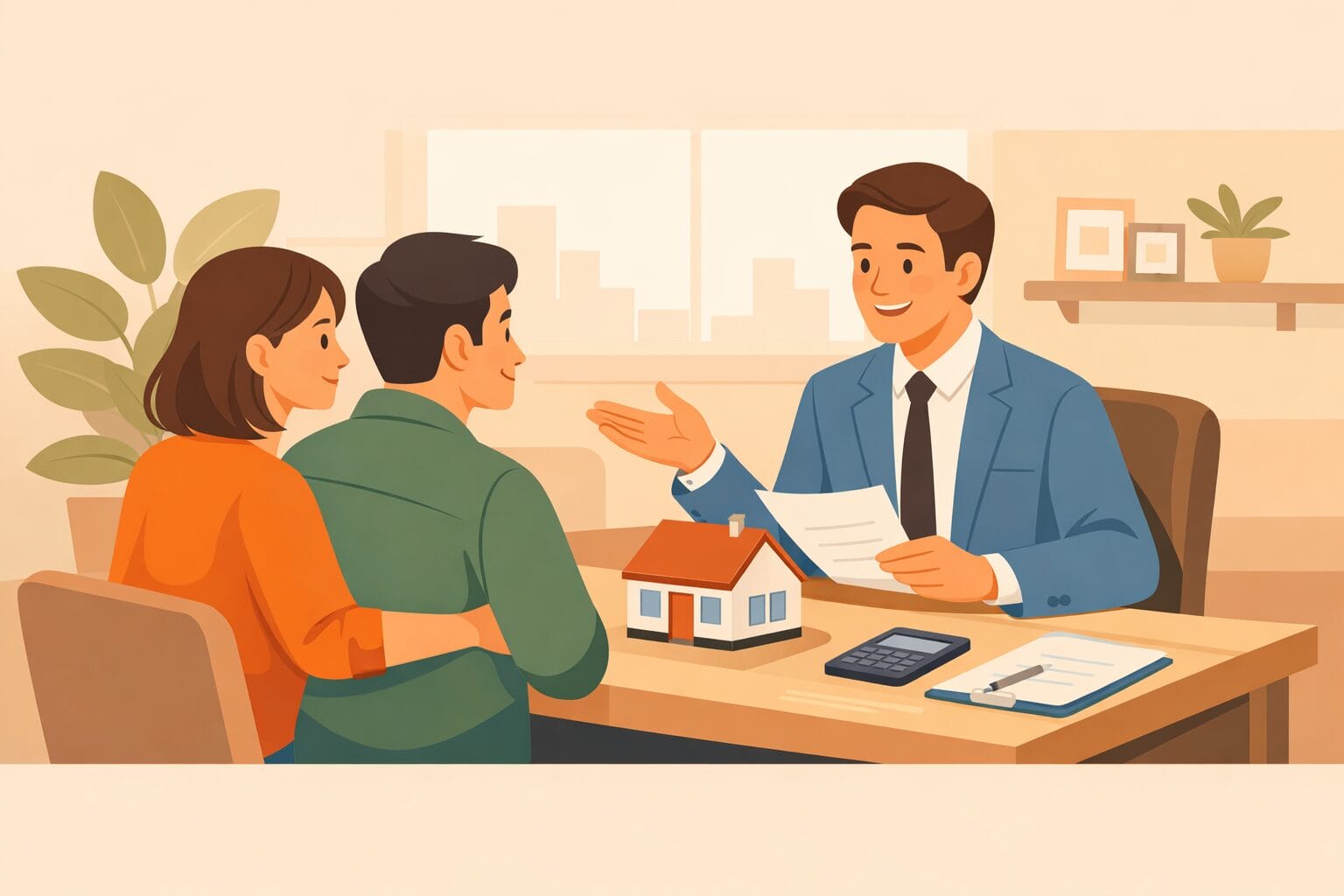 住宅ローンの借り換えを相談する夫婦のイメージ