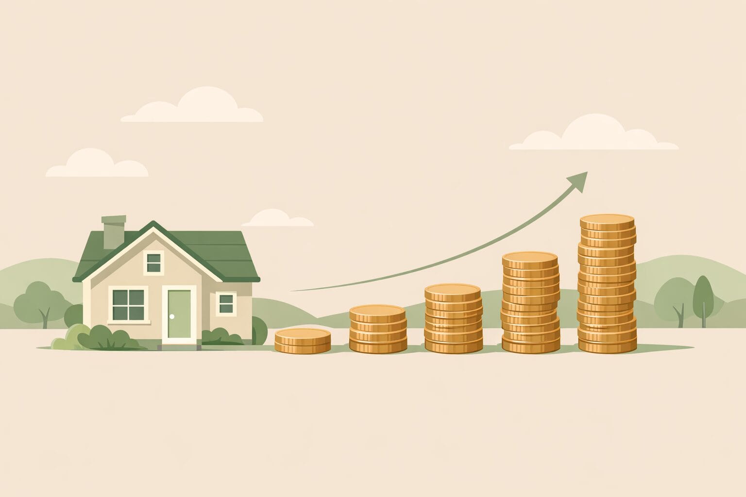 自己資金を多く用意して住宅ローンの金利を下げるイメージ