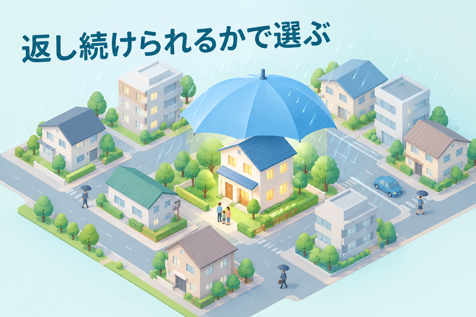 住宅ローンの返済中に起こるリスクへの備えのイメージ